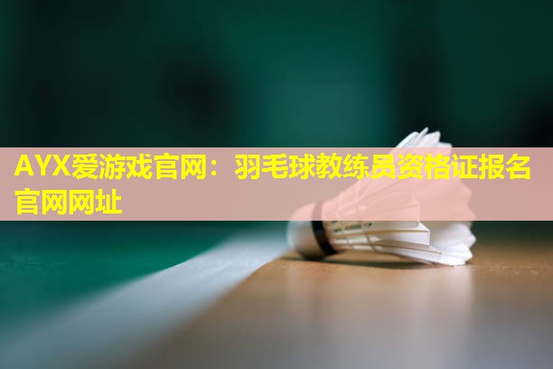 AYX爱游戏官网：羽毛球教练员资格证报名官网网址